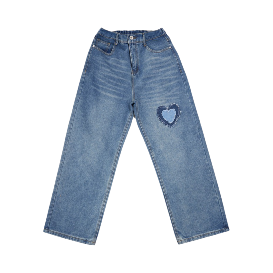 GT24SS18 The Greatest Heart Patch Denim Pants