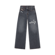 Diesel D-Rise 007f6 Straight Jeans Black Dark Grey