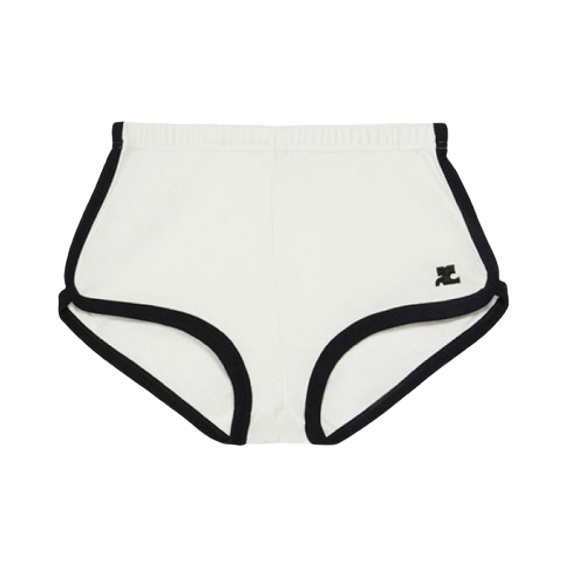(W) 꾸레쥬 컨트라스트 미니 쇼츠 헤리티지 화이트((W) Courreges Contrast Mini Shorts Heritage White)