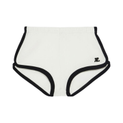 (W) Courreges Contrast Mini Shorts Heritage White