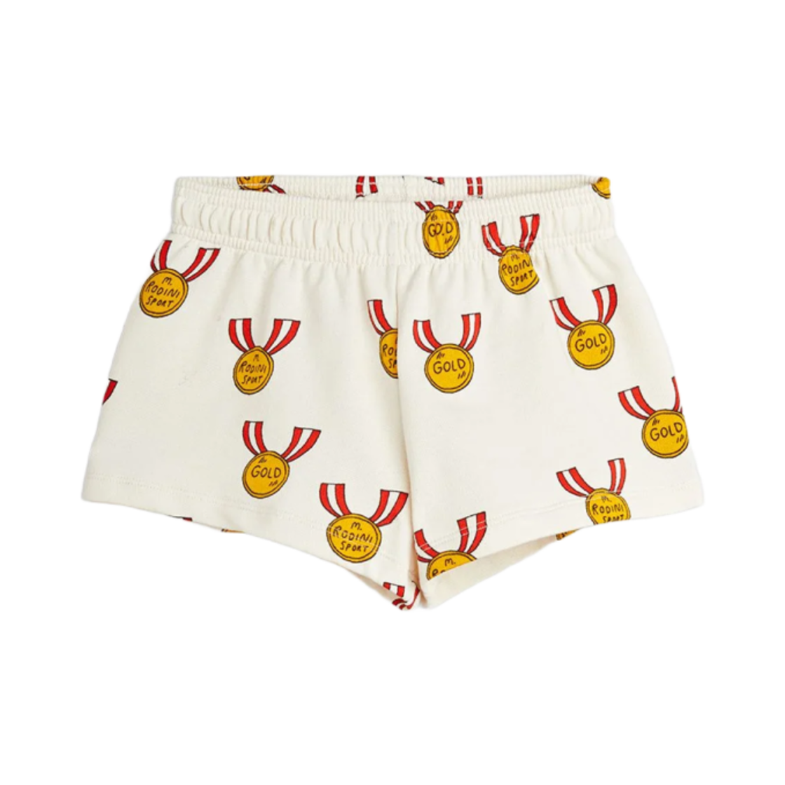 (키즈) 미니 로디니 메달 AOP 스웨트쇼츠 그레이((Kids) Mini Rodini Medals AOP Sweatshorts Grey)