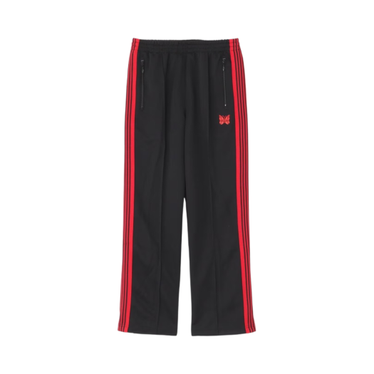 Needles x LHP Track Pants Poly Smooth Black Red