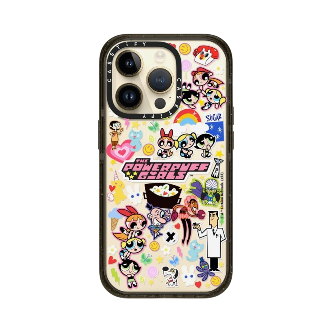 케이스티파이 x 파워퍼프걸 아이폰 스티커매니아 임팩트 케이스 클리어 블랙(Casetify x The Powerpuff Girls iPhone Stickermania Impact Case Clear Black) - 4