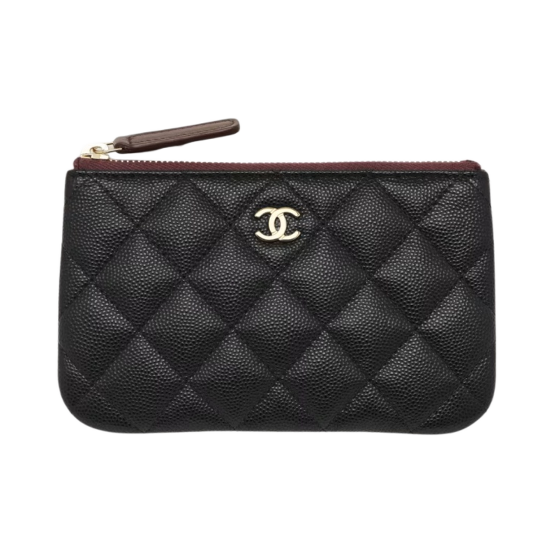 샤넬 클래식 지퍼 케이스 그레인드 샤이니 카프스킨 & 골드 메탈 블랙(Chanel Classic Small Zipped Case Grained Shiny Calfskin & Gold Black)
