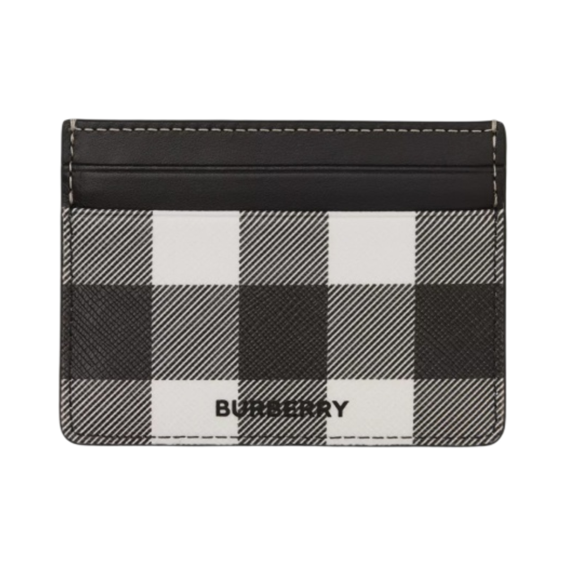 버버리 이그재저레이트 체크 레더 카드 케이스 다크 버치 브라운(Burberry Exaggerated Check and Leather Card Case Dark Birch Brown)