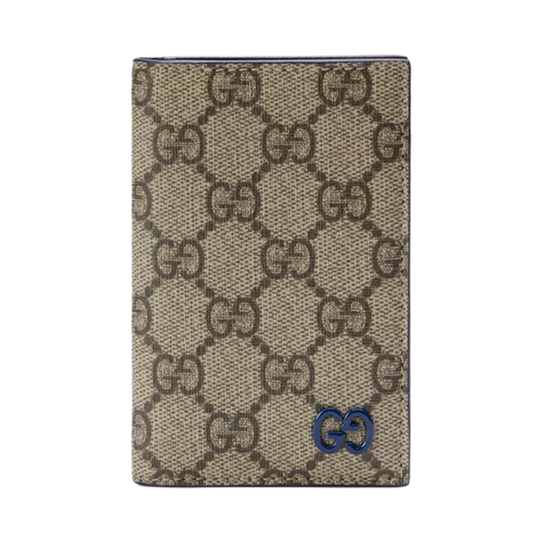 768249-FACQC-9751 Gucci Long Card Case with GG Detail Beige Ebony Supreme