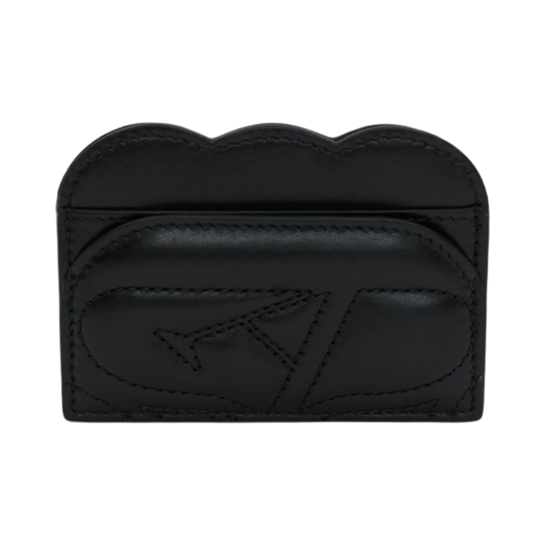 7345971BLGA1000 Alexander McQueen Seal Logo Card Holder Black
