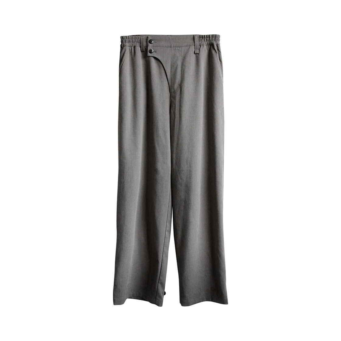 25SSLP02OLI NA A NANA Curved Fly Slacks Olive
