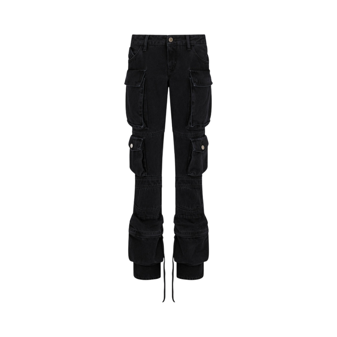 (W) 디 아티코 에시 롱 팬츠 블랙((W) The Attico Essie Long Pants Black) - 1