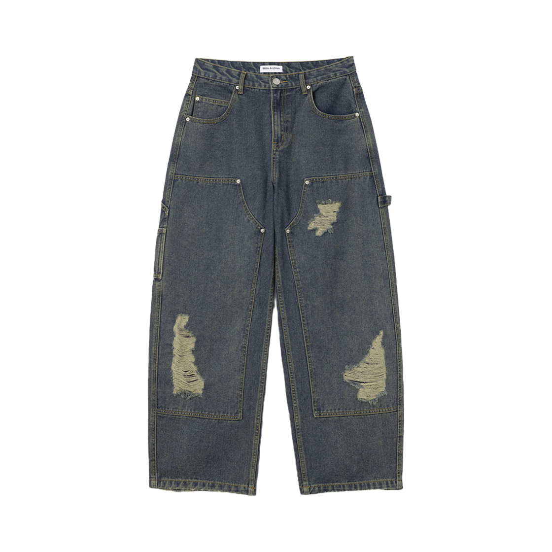 [KREAM 단독] 밀로 아카이브 데미지 카펜터 팬츠 빈티지 블루([KREAM 단독] Millo Archive Damage Carpenter Pants Vintage Blue)
