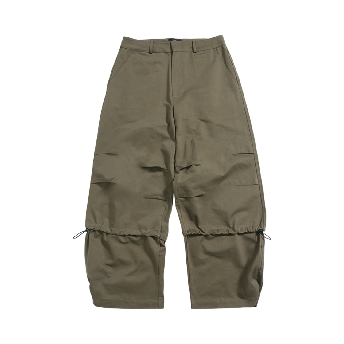 비피투디스오더 듀얼 턱 스트링 팬츠 카키