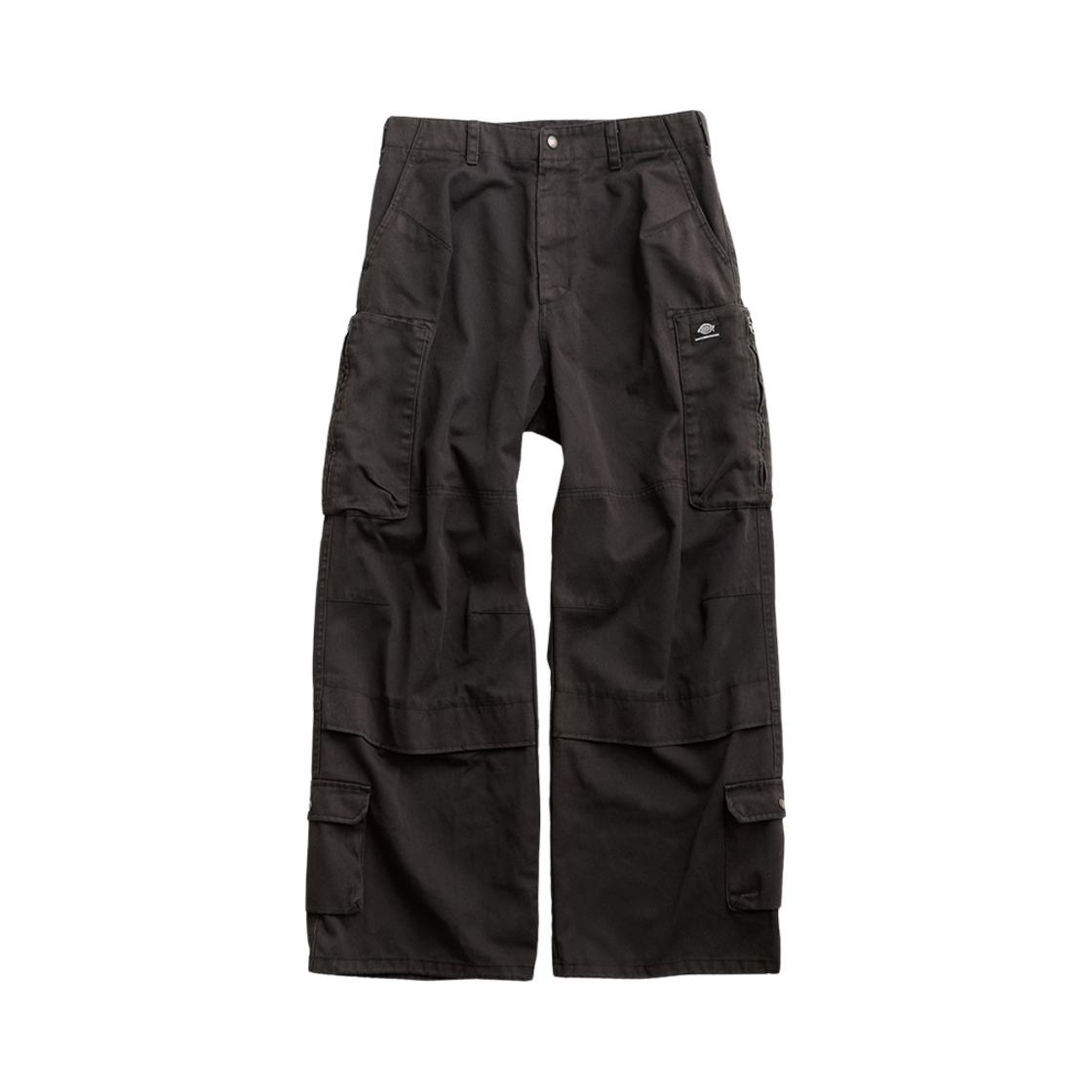 해칭룸 x 디키즈 지퍼 카고 워크 팬츠 워시드 블랙(Hatchingroom x Dickies Zip Cargo Work Pants Washed Black)