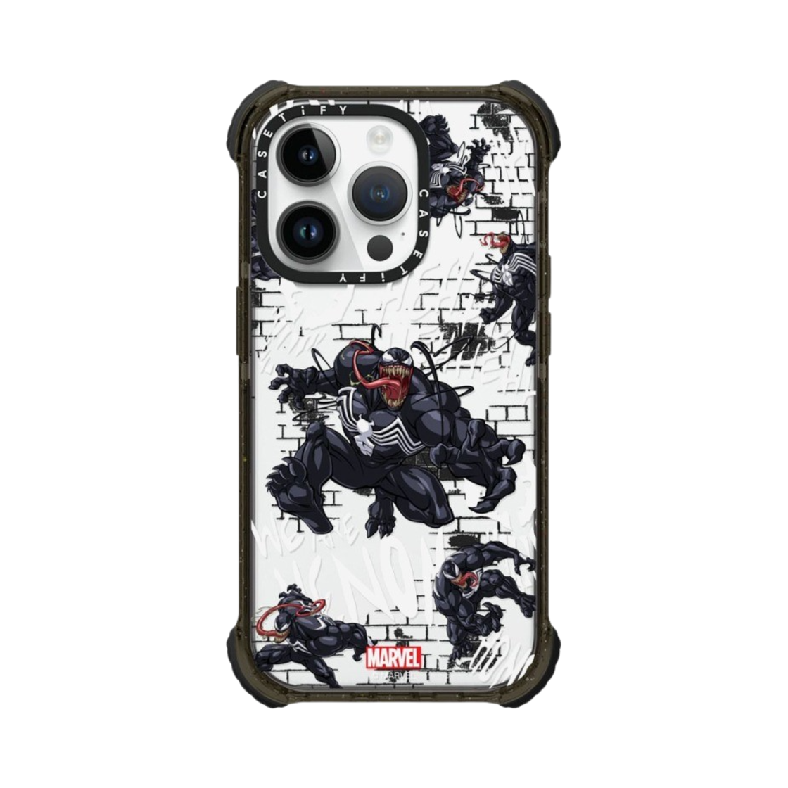 케이스티파이 x 마블 아이폰 베놈 패턴 울트라 임팩트 범퍼 케이스 클리어 블랙(Casetify x Marvel iPhone Venom Pattern Ultra Impact Bumper Case Clear Black) - 1