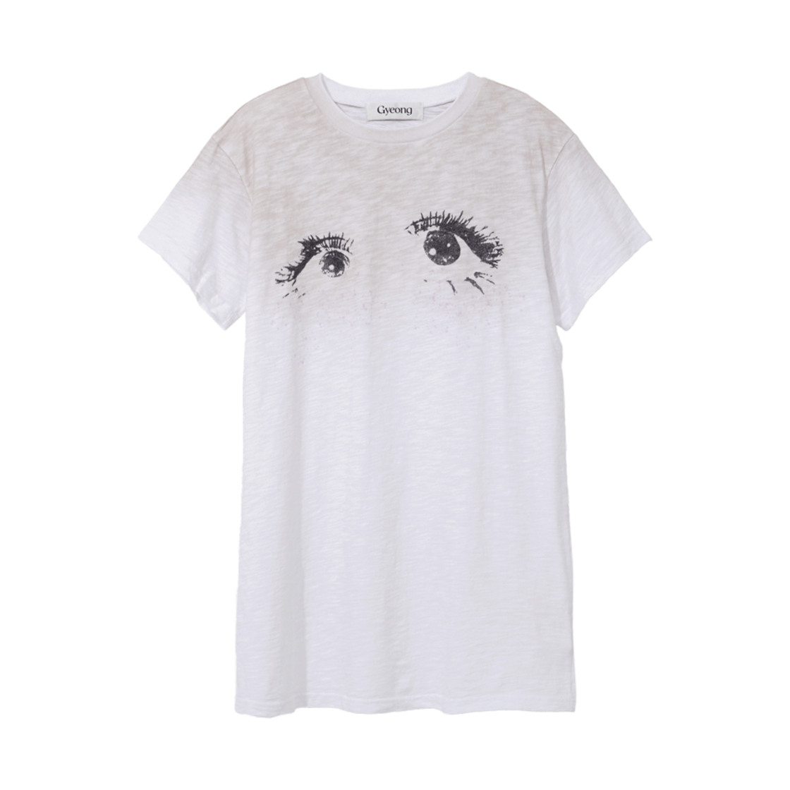 경 아이 그래픽 반팔 티 화이트(Gyeong Eye Graphic Short Sleeve Tee White)