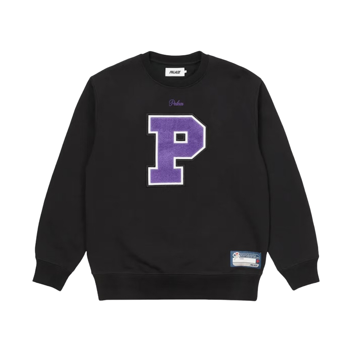팔라스 바시티 아플리케 크루넥 블랙 - 22FW(Palace Varsity Applique Crew Black - 22FW)