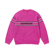 Supreme Chest Stripe Sweater Pink - 23FW