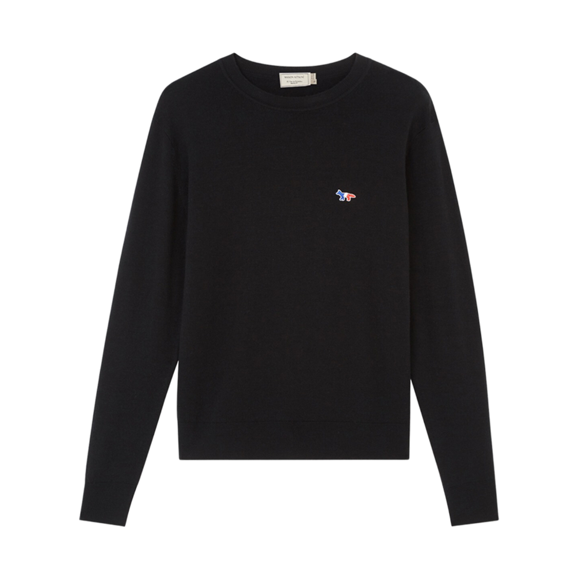 메종 키츠네 버진 울 라운드넥 풀오버 블랙(Maison Kitsune Virgin Wool R-Neck Pullover Black) - 1