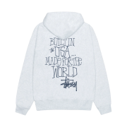 Stussy Built In USA Hoodie Ash Heather