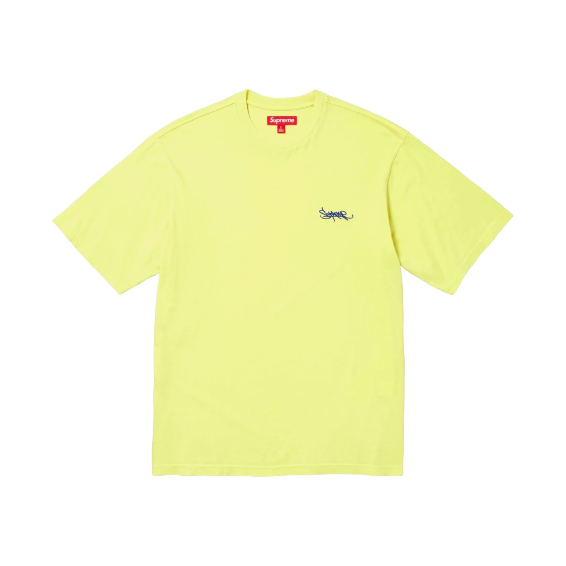 슈프림 워시드 태그 숏슬리브 탑 브라이트 옐로우 - 24SS(Supreme Washed Tag S/S Top Bright Yellow - 24SS) - 1