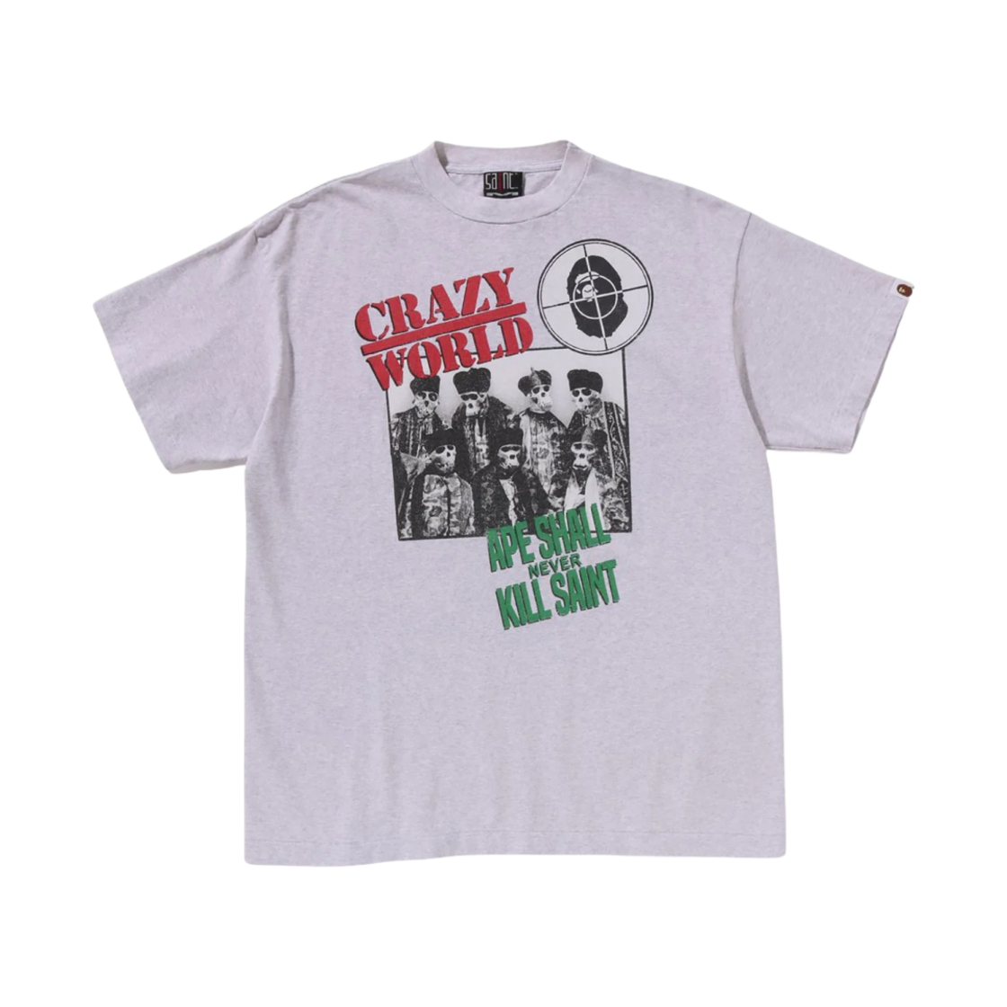YS8-0000-C61 BAPE x Saint Mxxxxxx Speech T-Shirt Gray
