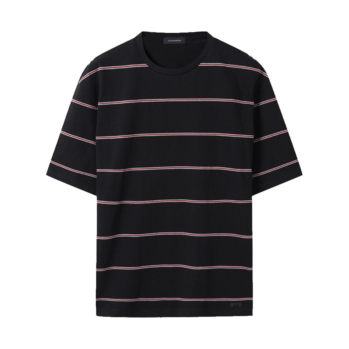 커스텀멜로우 스트라이프 티셔츠 블랙(Customellow Outlet Slim Fit Summer Setup Pants Black) - 1