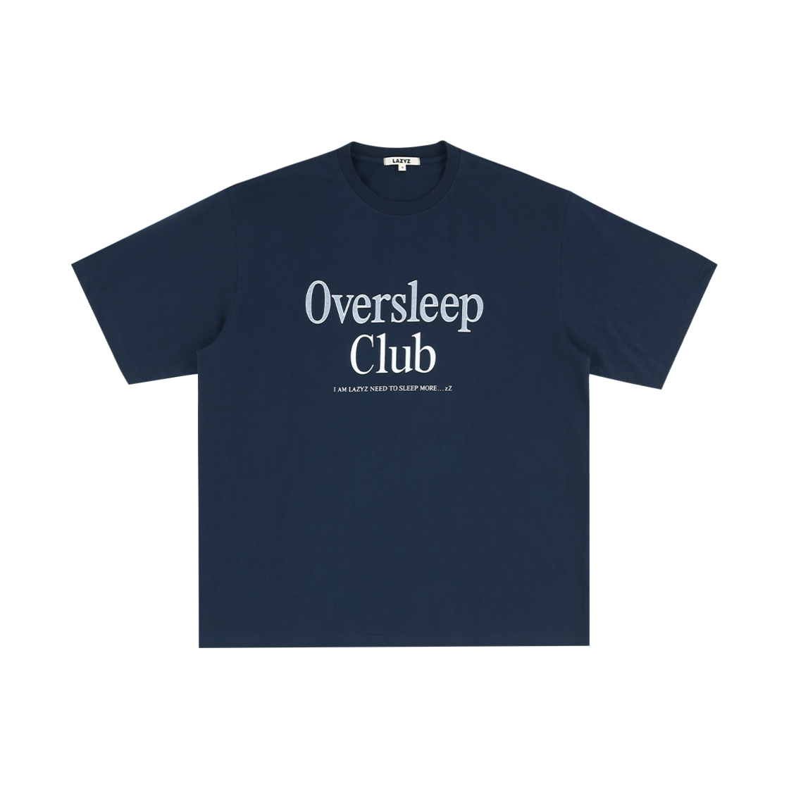 레이지지 오버슬립클럽 유니섹스 티셔츠 네이비