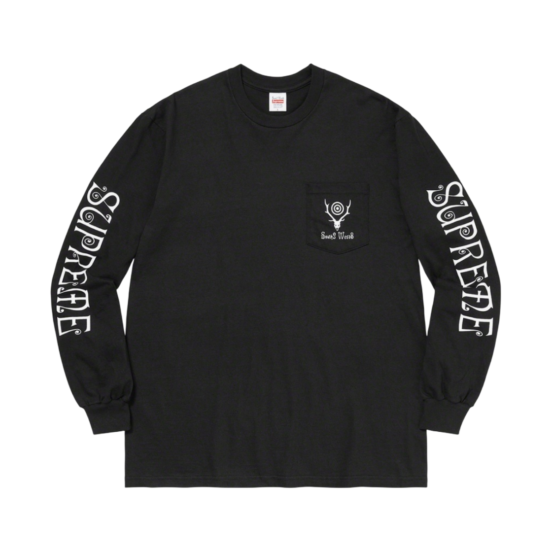 슈프림 x 사우스2 웨스트8 롱슬리브 포켓 티셔츠 블랙 - 21SS(Supreme x South2 West8 L/S Pocket T-Shirt Black - 21SS)