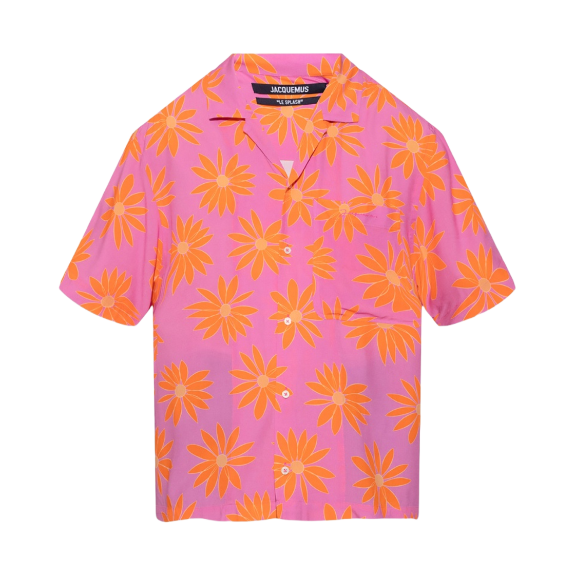 자크뮈스 라 슈미즈 진 셔츠 프린트 오렌지 핑크 플라워(Jacquemus La Chemise Jean Shirt Print Orange Pink Flowers) - 1