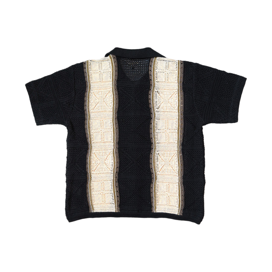 캐피탈 7G 크로쉐 니트 테네시 알로하 폴로 블랙(Kapital 7G Crochet Knit Tennessee Aloha Polo Black) - 2