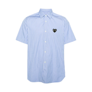 Play Comme des Garcons Striped Short Sleeve Shirt Light Blue