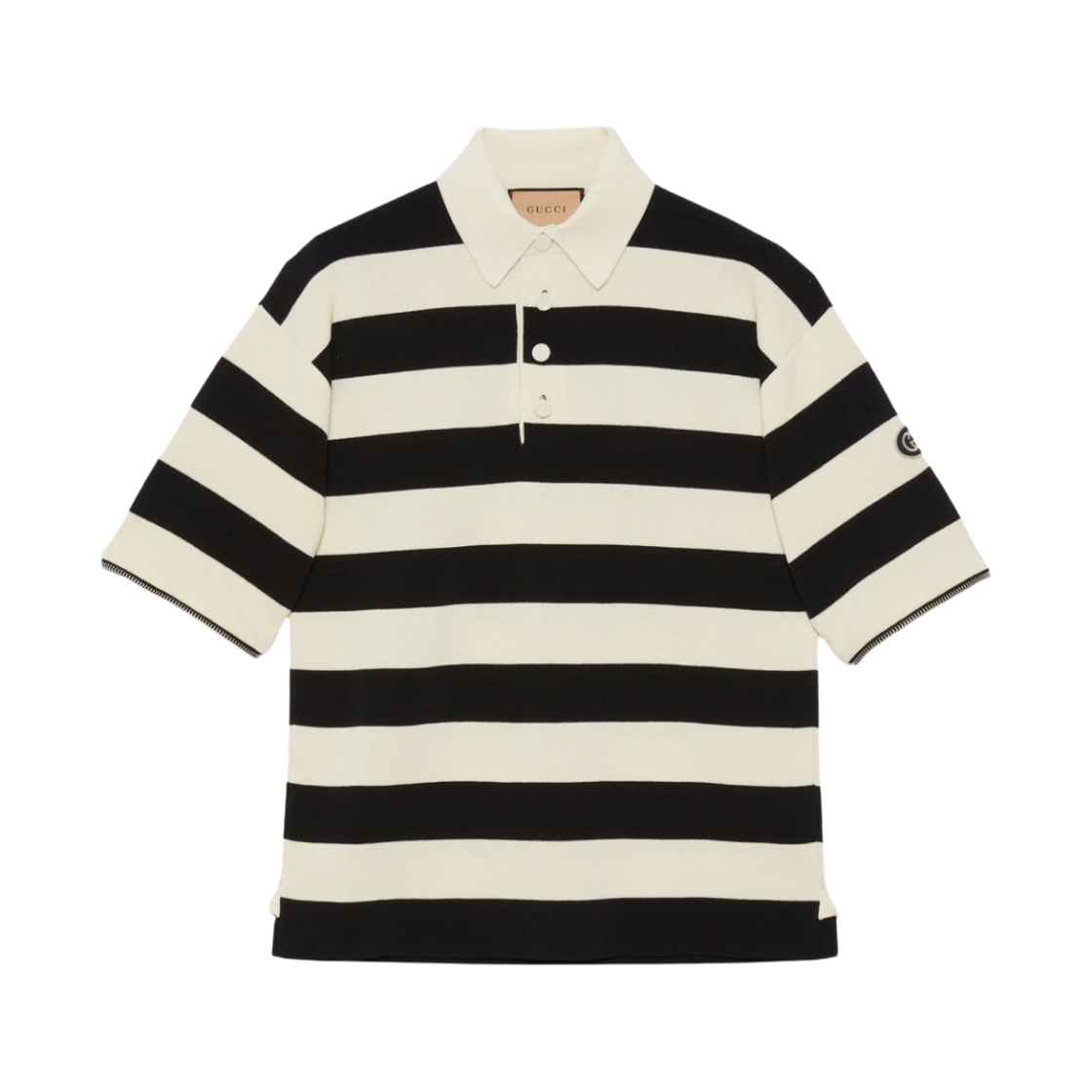 구찌 디태처블 슬리브 니트 폴로 아이보리 블랙(Gucci Detachable Sleeves Knit Polo Ivory Black) - 1