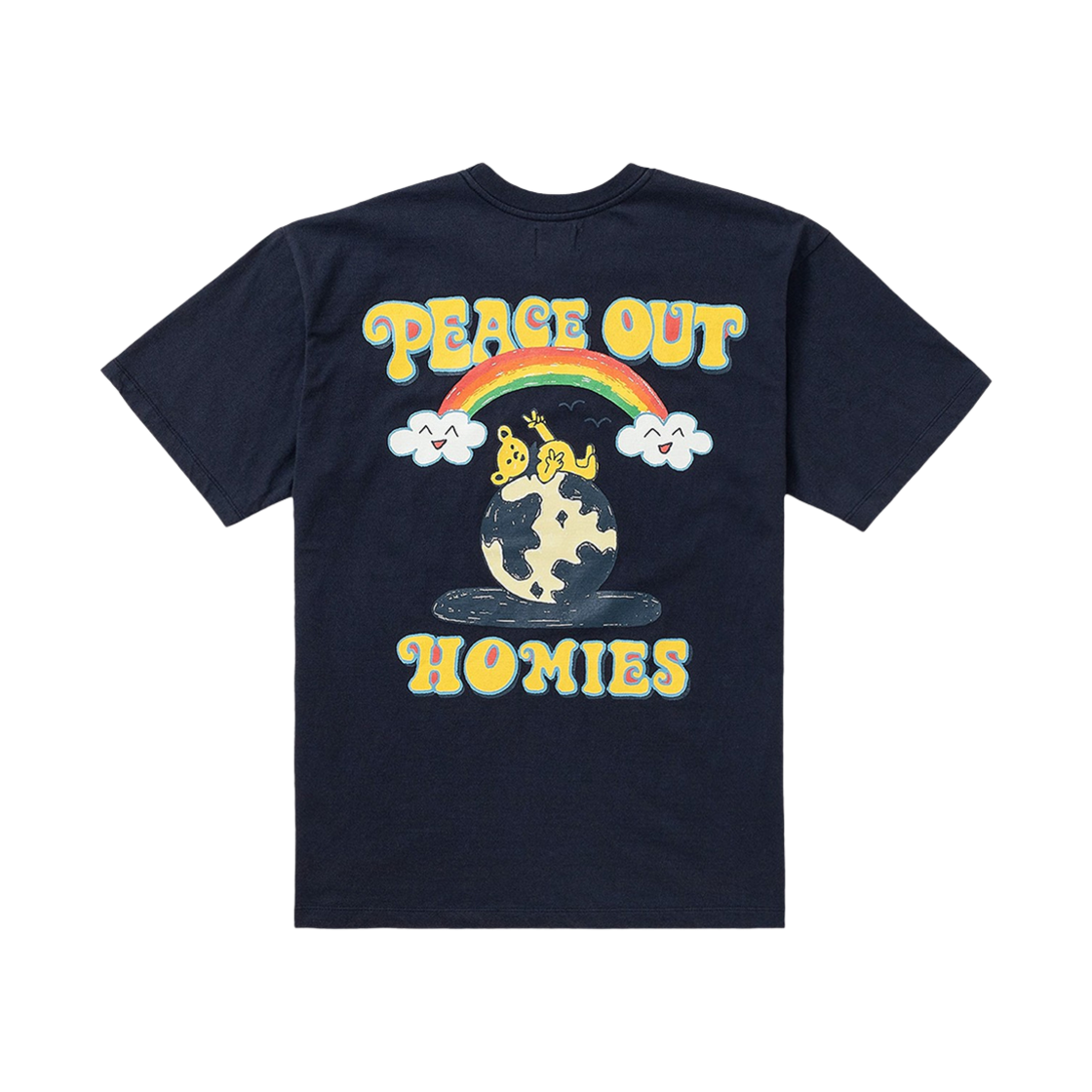 빅웨이브 컬렉티브 피스 아웃 호미스 티셔츠 네이비