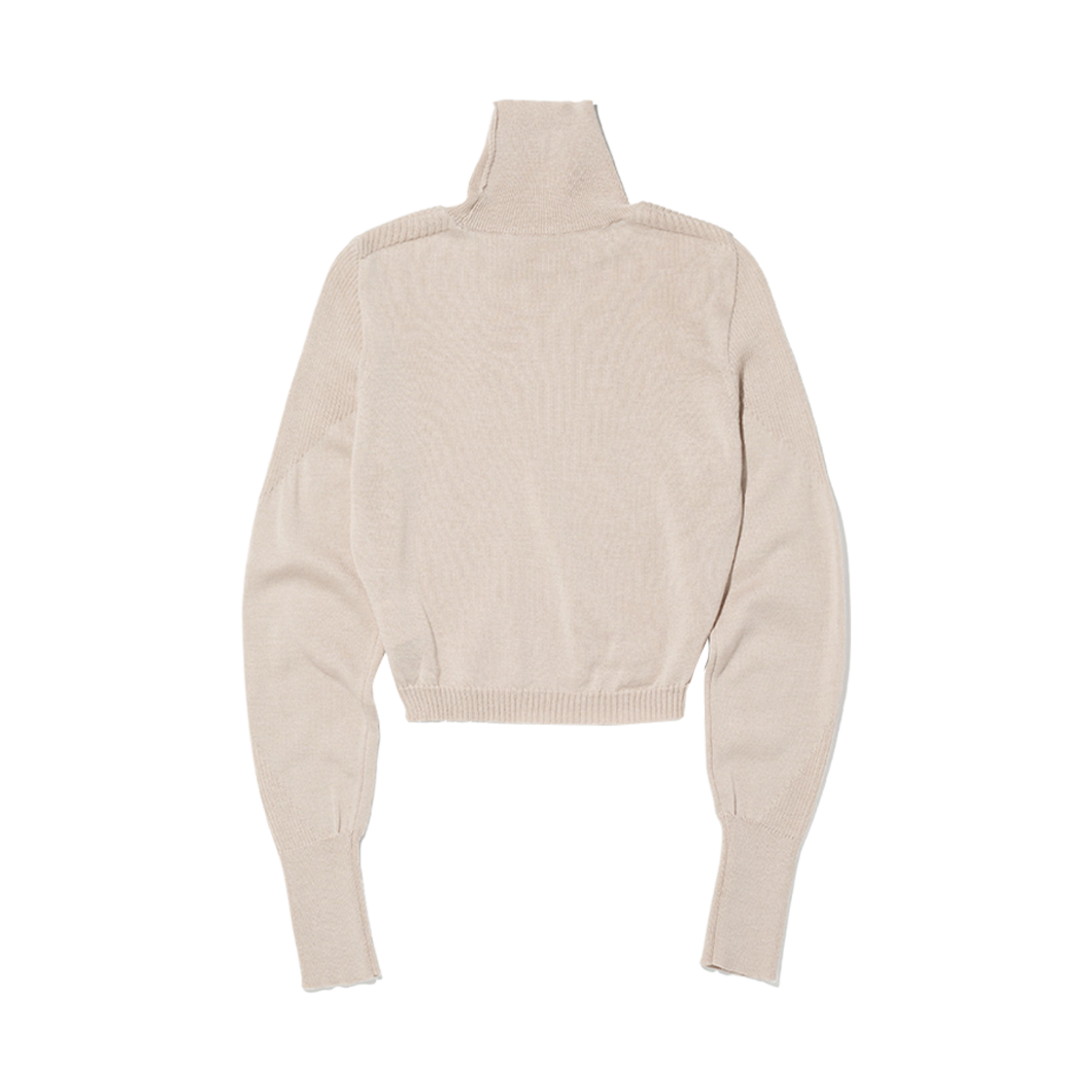 (W) 미스치프 터틀 넥 니트 탑 베이지((W) Mischief Turtle Neck Knit Top Beige) - 2