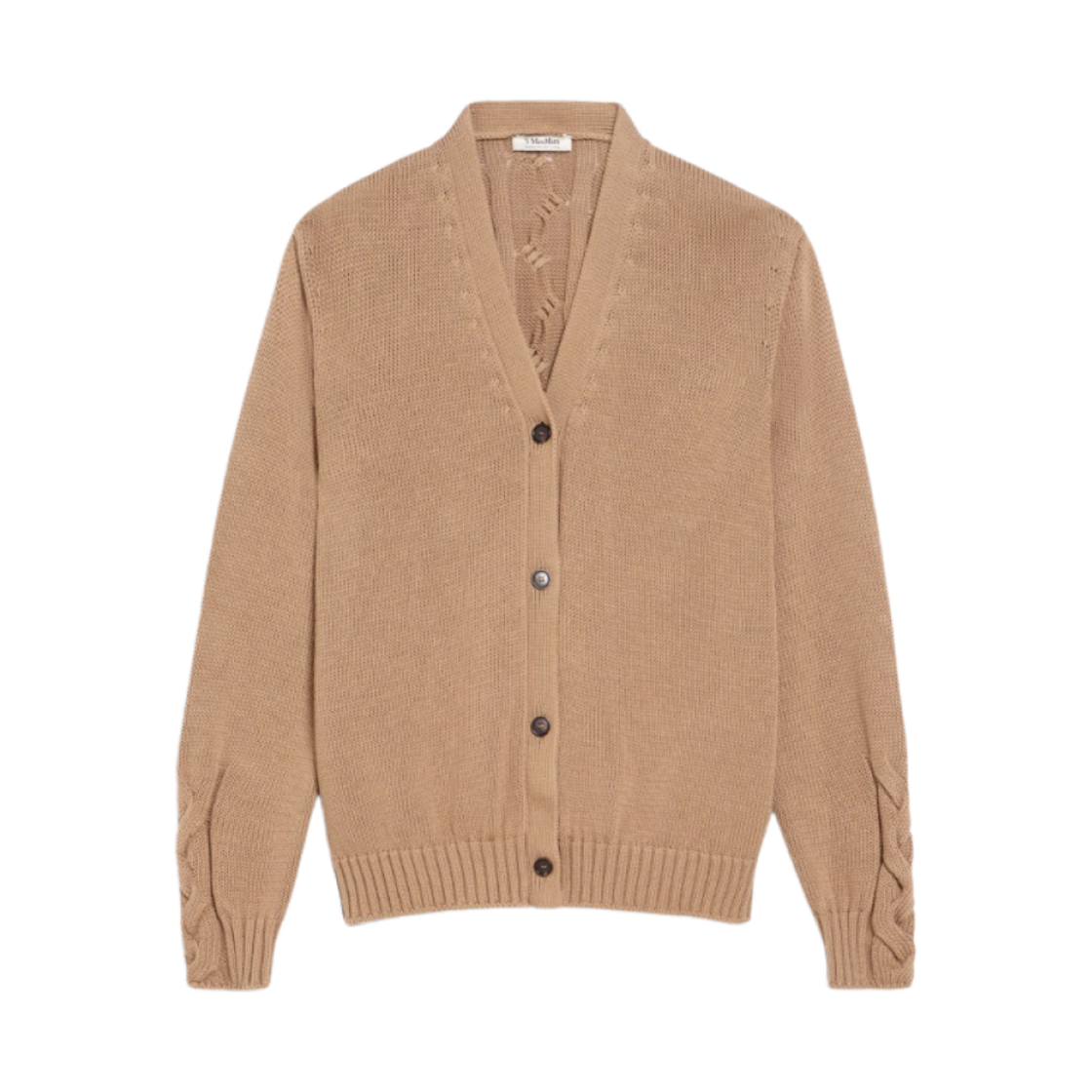 9346054106002 (W) S Max Mara Lucas Cotton Cardigan Camel