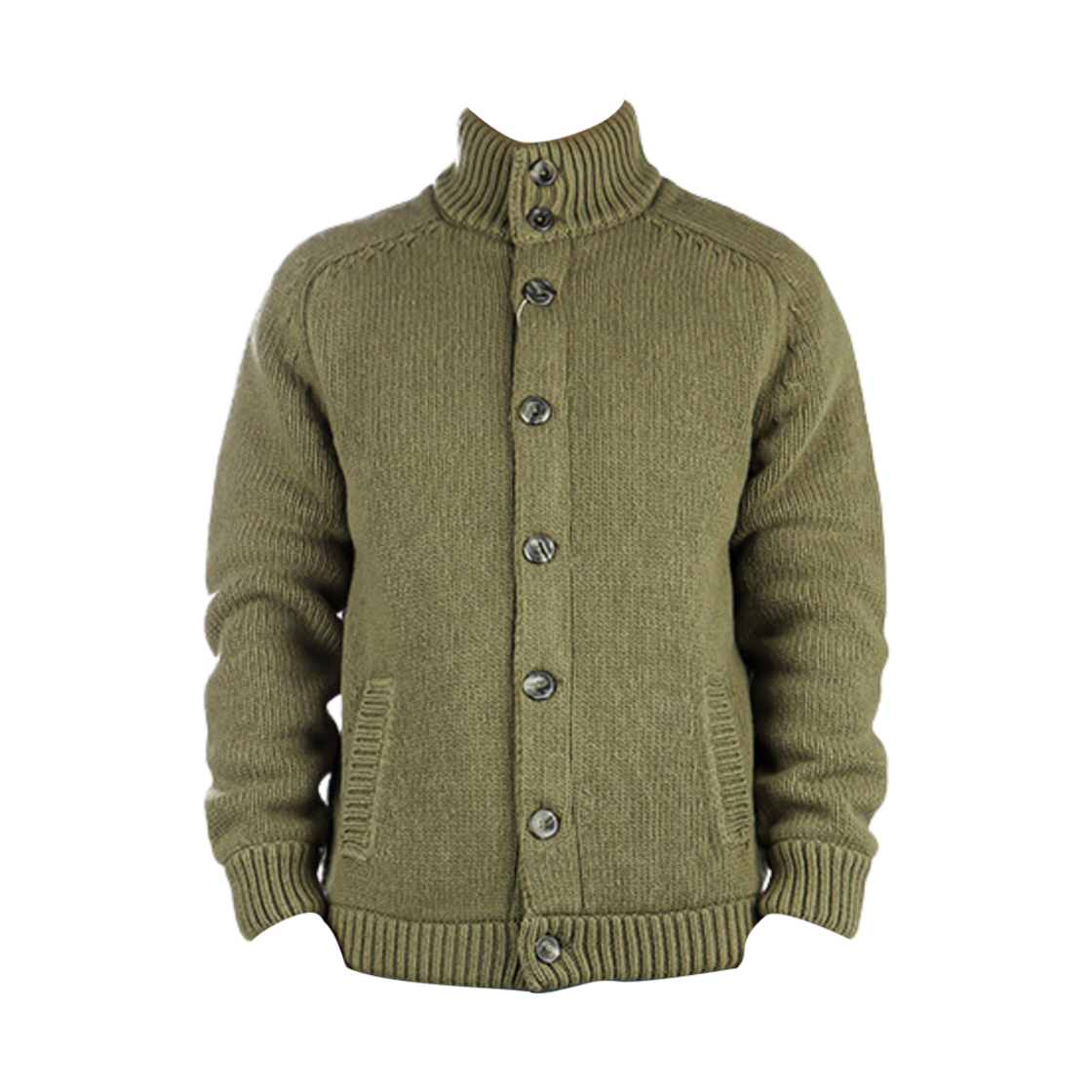 MC00027UR-70047-7730 Herno Knitted Cardigan Light Military