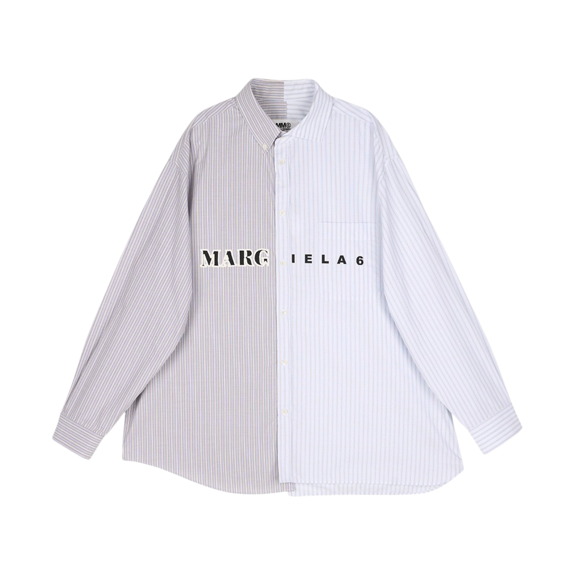 MM6 핀 스트라이프 로고 셔츠 멀티컬러