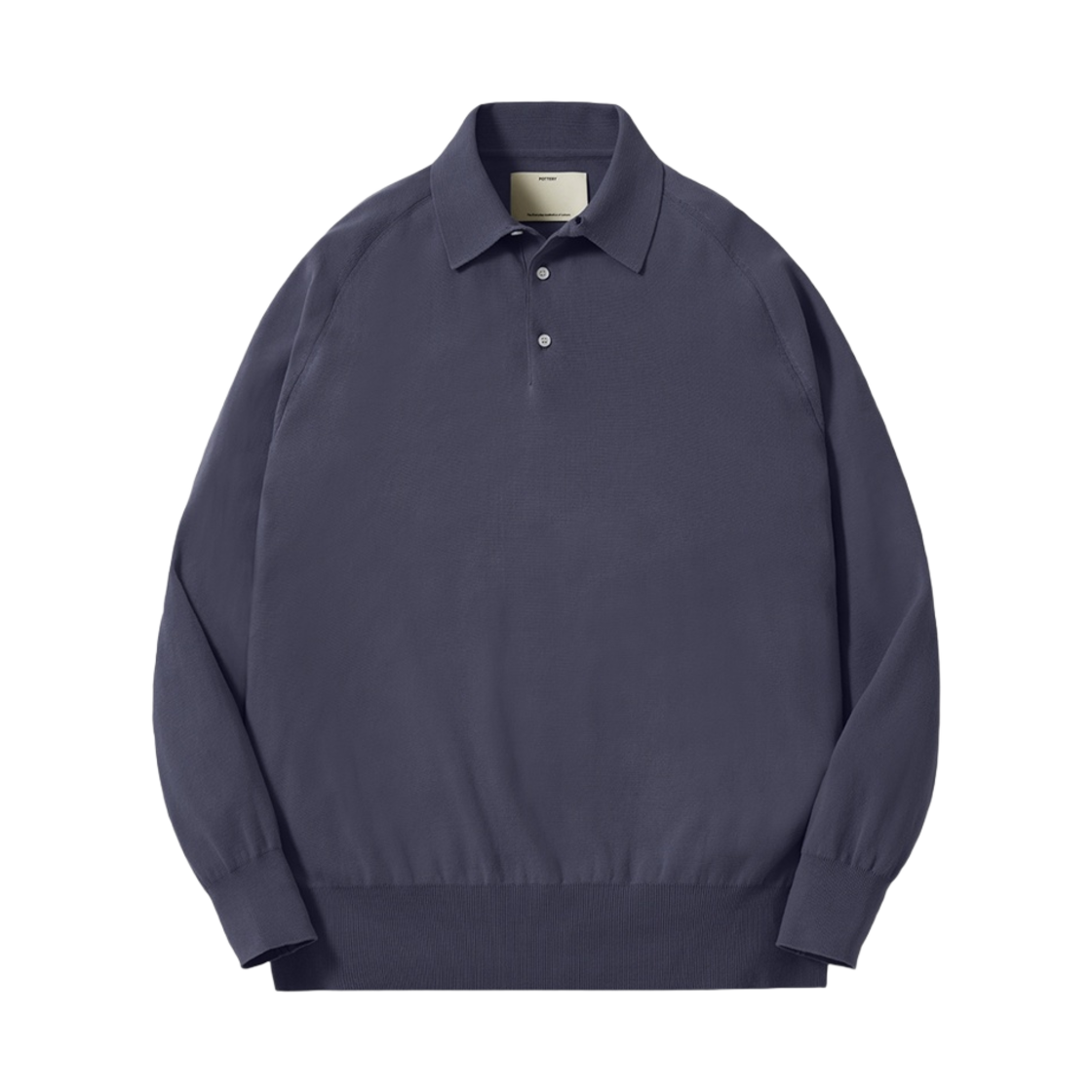 포터리 컴포트 폴로 니트 아이스 코튼 웨이브 블루(Pottery Comfort Polo Knit Ice Cotton Wave Blue)