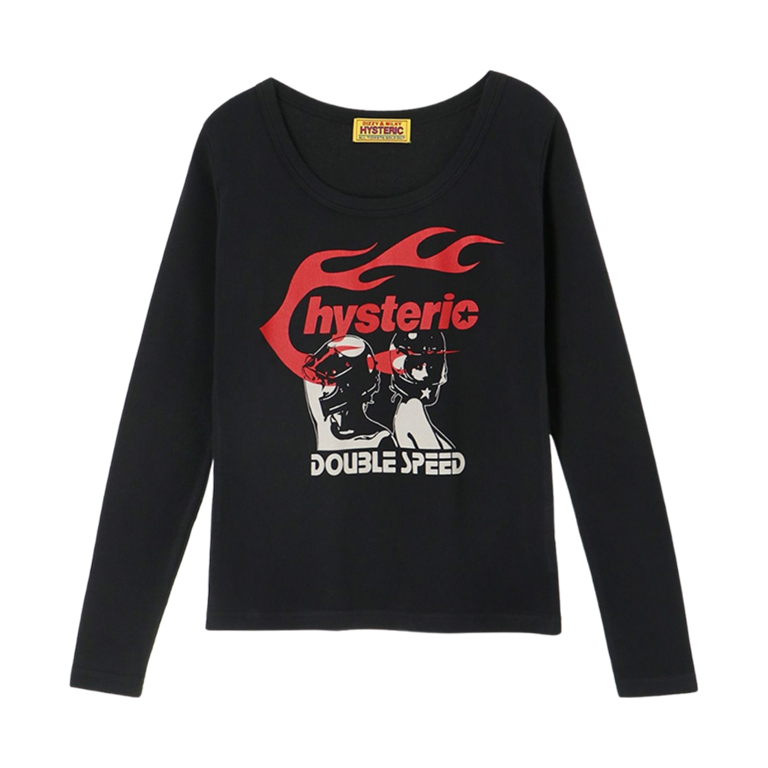(W) 히스테릭 글래머 히스테릭 플레임 온 치비 티셔츠 블랙