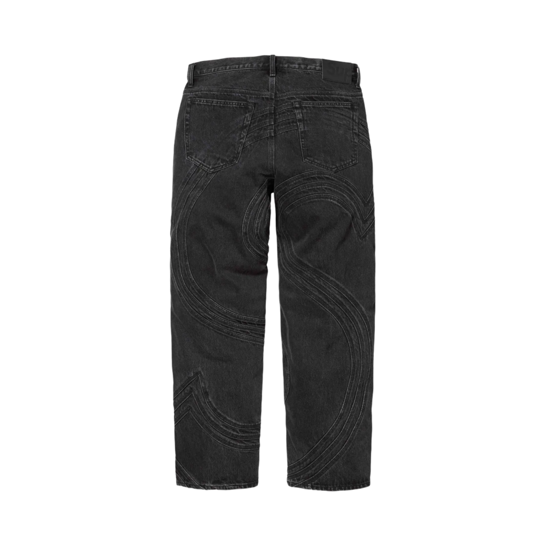 슈프림 S 로고 루즈 핏 진 워시드 블랙 - 24SS(Supreme S Logo Loose Fit Jean Washed Black - 24SS) - 2