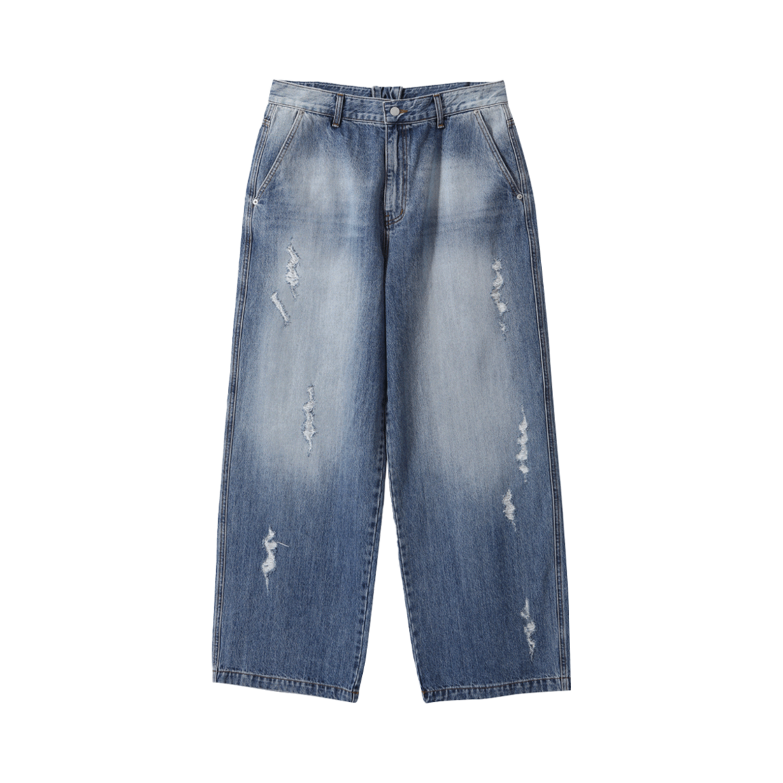 가든익스프레스 디스트레스드 디테일 데님 인디고(Garden express Distressed Detail Denim indigo)