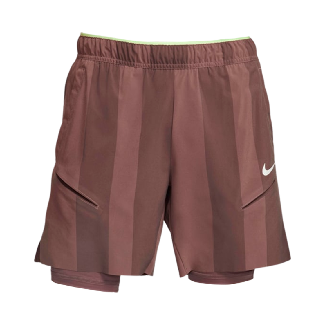 FD5219-208 Nike Court Slam Tennis Shorts Smokey Mauve Barely Volt - Asia