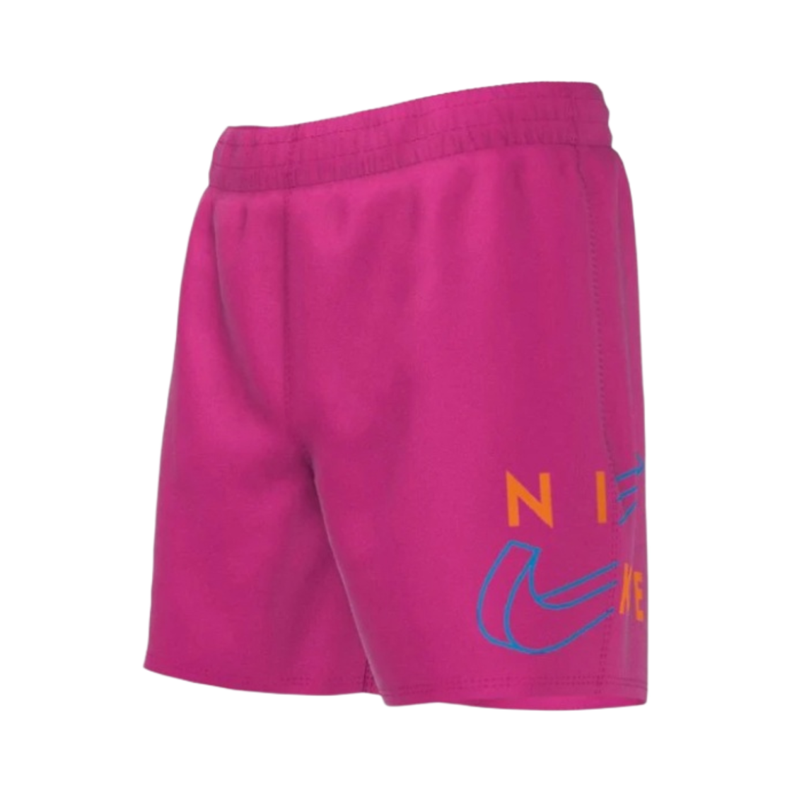 (키즈) 나이키 스윔 발리 로고 랩 4 쇼츠 핑크 프라임((Kids) Nike Swim Volley Logo Lap 4 shorts Pink Prime) - 1
