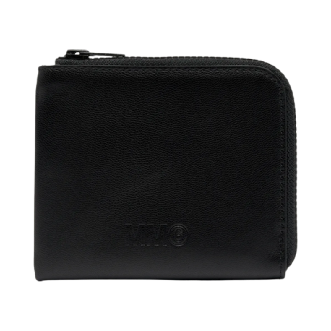 S63UI0002P4812T8013 MM6 Maison Margiela Zip Around Leather Wallet Black
