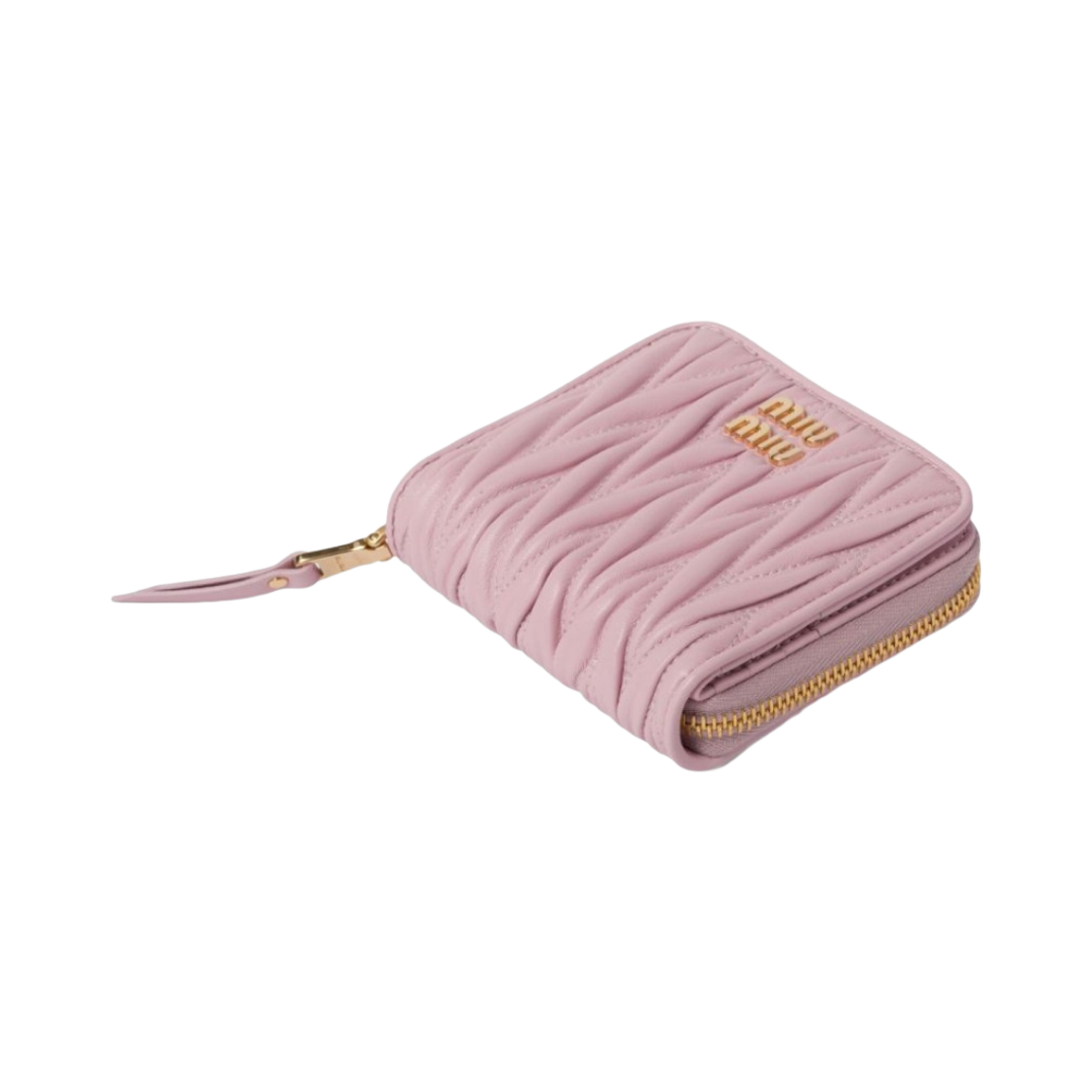 미우 미우 마테라쎄 집 어라운드 지갑 앨러배스터 핑크(Miu Miu Matelasse Zip Around Wallet Alabaster Pink) - 3
