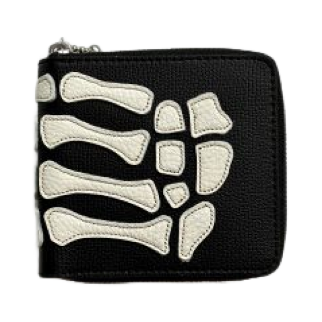 캐피탈 떰즈 업 본 핸드 집 월렛 블랙(Kapital Thumbs Up Bone Hand Zip Wallet Black)