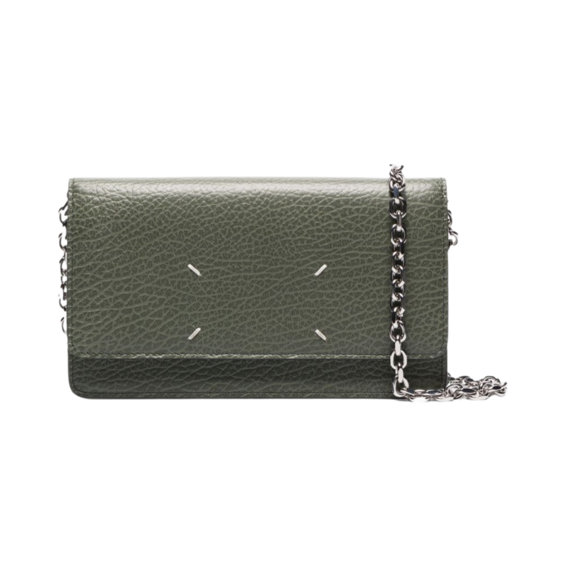 메종 마르지엘라 라지 보빈 레더 스티치 체인 지갑 밀리터리 그린(Maison Margiela Large Bovine Leather Stitch Chain Wallet Military Green) - 1