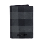 Burberry Logo Check Card Case Charcoal