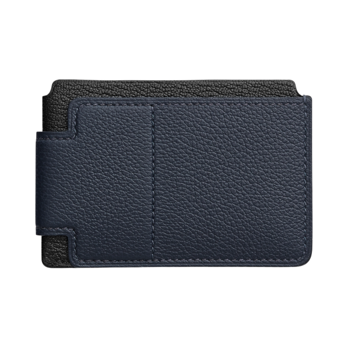H082903CAAB Hermes H Sport 3CC Card Holder Evercolor Calfskin Mysore Goatskin & Bleu Nuit Noir