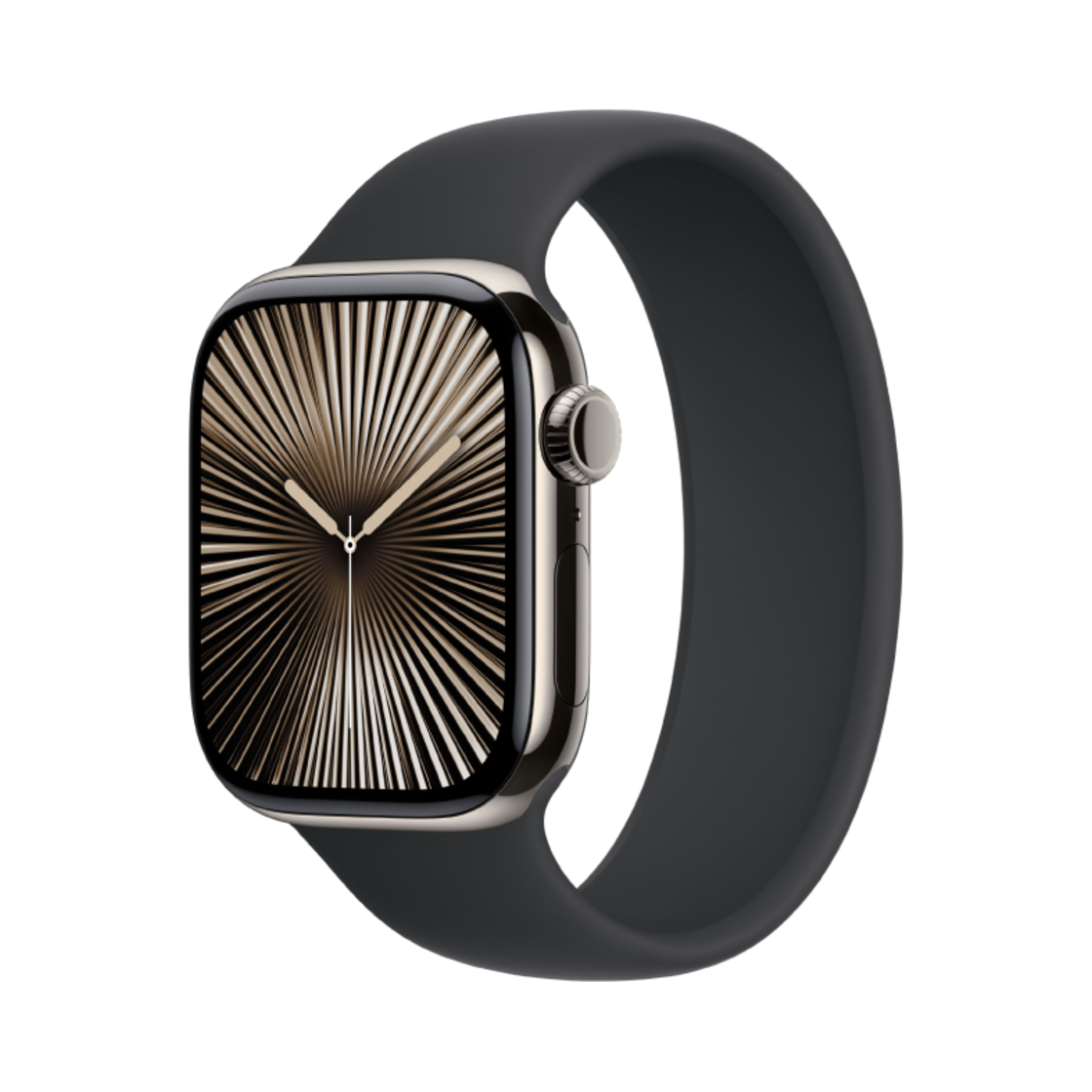 애플 워치 10 42mm 내츄럴 티타늄 케이스 솔로 루프 블랙 (국내 정식 발매 제품)(Apple Watch Series 10 42mm Natural Titanium Case with Solo Loop Black (Korean Ver.)) - 1