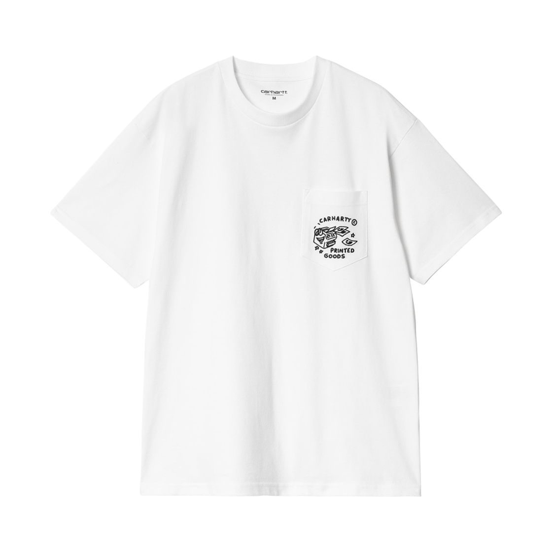 칼하트 WIP 루즈 핏 숏슬리브 프라그먼트 포켓 티셔츠 화이트(Carhartt WIP Loose Fit S/S Fragments Pocket T-Shirt White) - 1